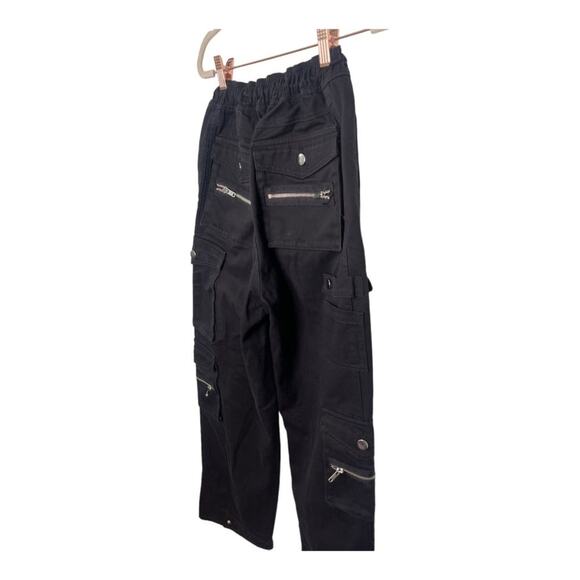 EB Denim Cargo Pants High Rise 100% Cotton Utility Y2K Goth Streetwear Baggy XS - Picture 6 of 16